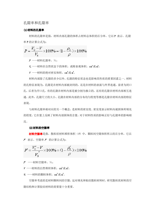 孔隙率和空隙率