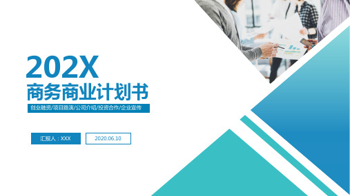 商务计划书PPT模板 通用精品商业计划书PPT模板 图文