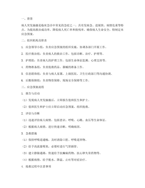 病人突发抽搐应急预案