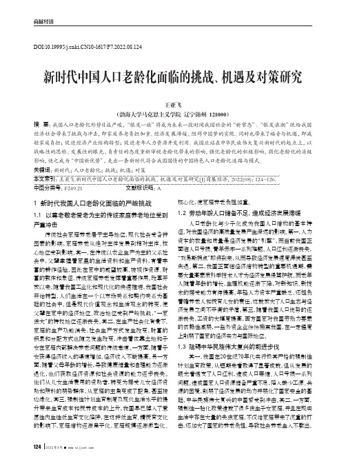 新时代中国人口老龄化面临的挑战、机遇及对策研究