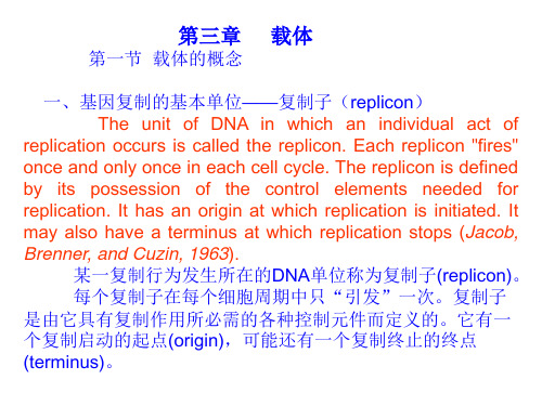 基因工程分子生物学第三章载体