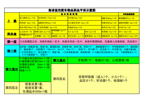 急诊室抢救车布局