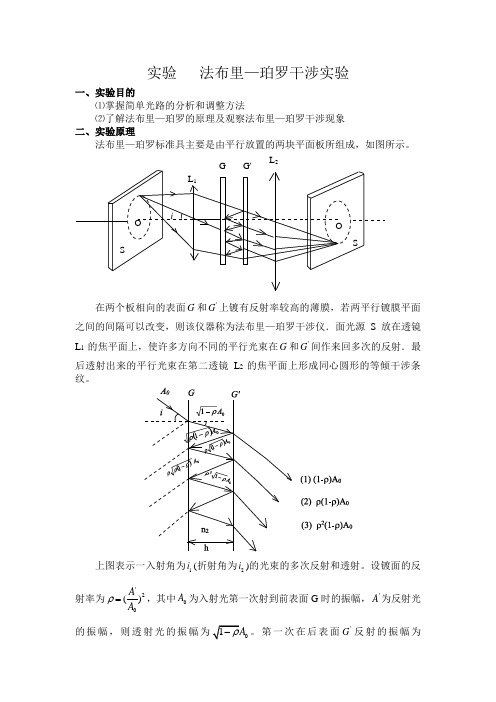 法布里—珀罗干涉实验