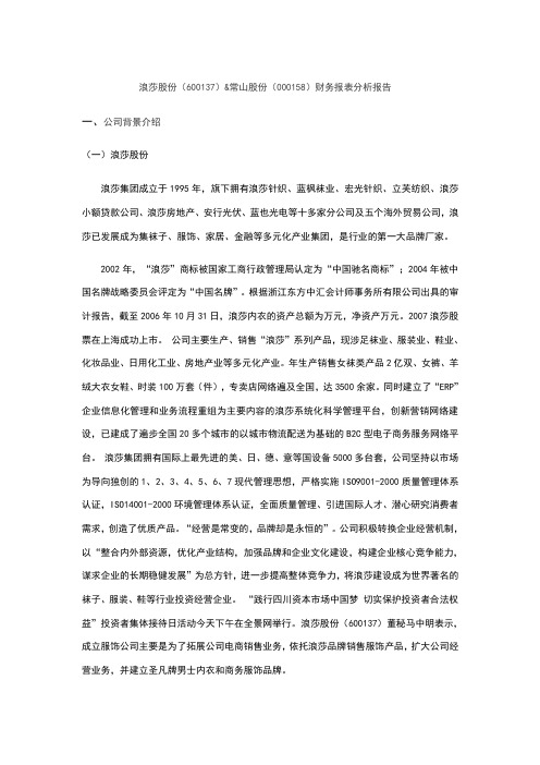 公司财务分析