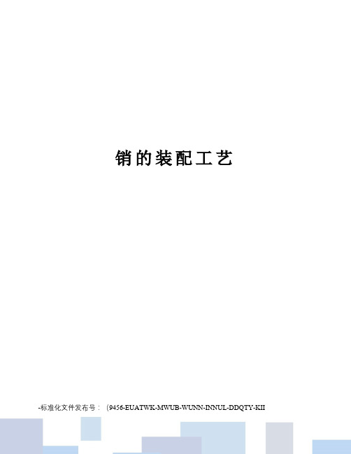 销的装配工艺