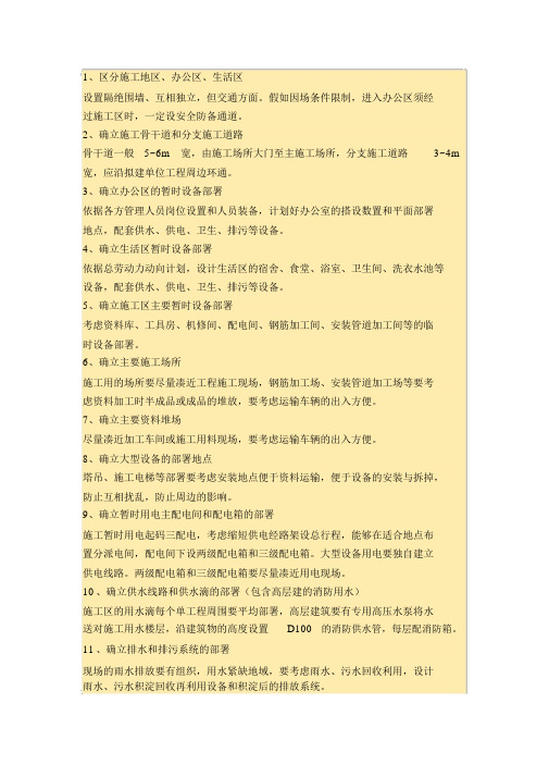 施工现场平面布置图小细节