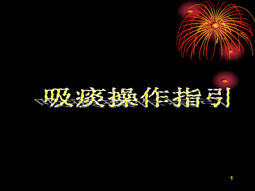 吸痰护理操作ppt课件