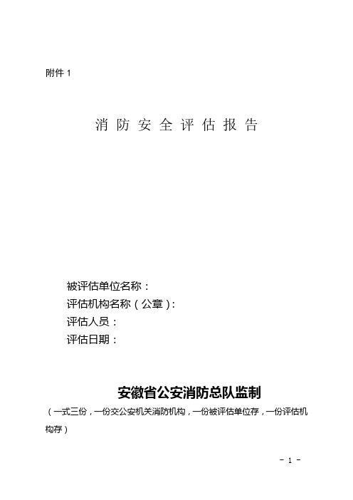 高危单位评估报告模板
