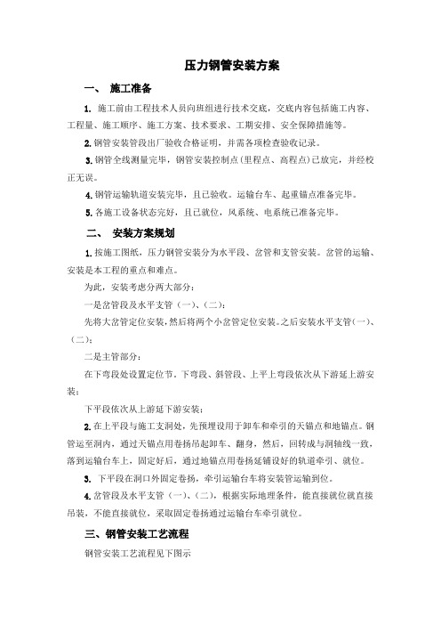 压力钢管安装方案