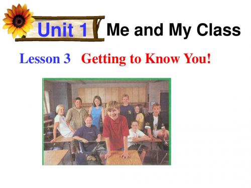 冀教 英语八年级上册Unit1 Lesson 3 Getting to Know You!(共21张PPT)