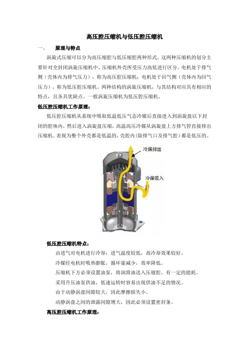 高压腔压缩机与低压腔压缩机