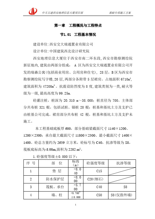 地理 大厦基础施工方案
