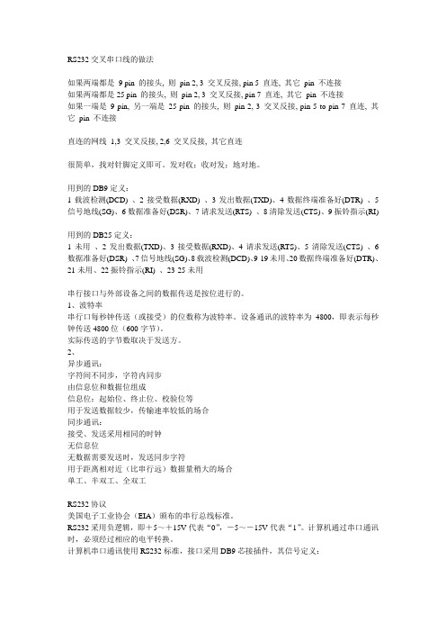 RS232交叉串口线