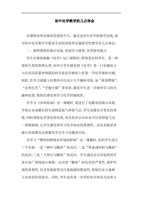 初中化学教学(1)论文