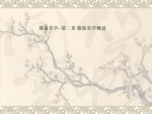 服装美学--第二章 服装美学概述