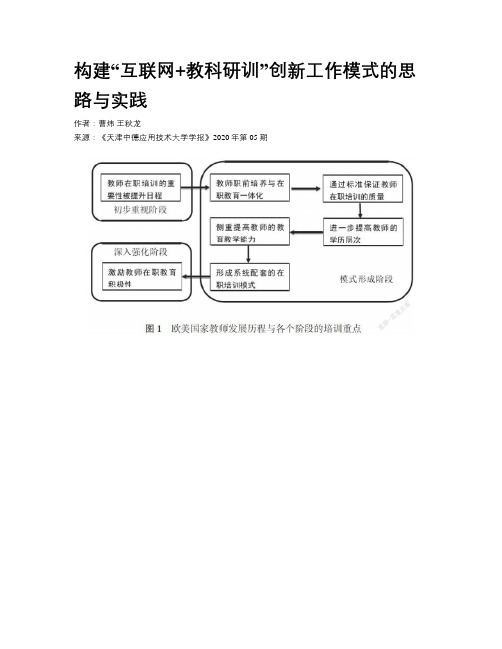 构建“互联网+教科研训”创新工作模式的思路与实践