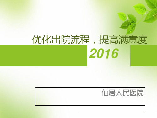 优化出院流程PPT课件