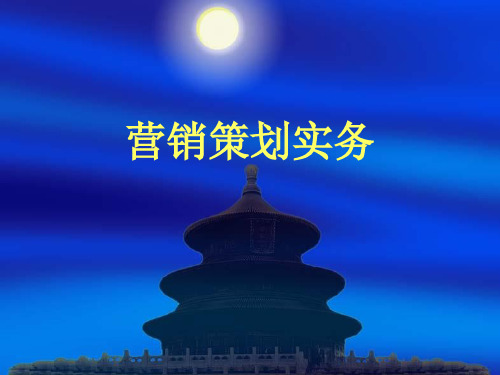 【培训课件】营销策划实务