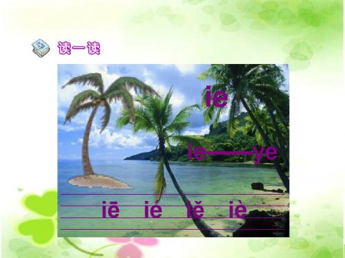 苏教版一年级上册语文《汉语拼音IE üE ER》课件PPT