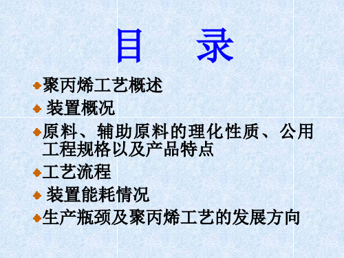 聚丙烯工艺技术讲座幻灯片