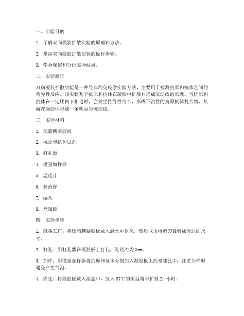 双向凝胶扩散实验报告