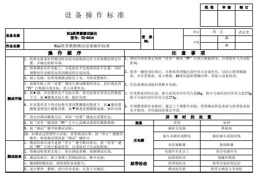 RCA纸带磨擦试验仪设备操作标准