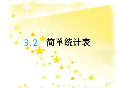 一年级数学下册3.2简单统计表课件
