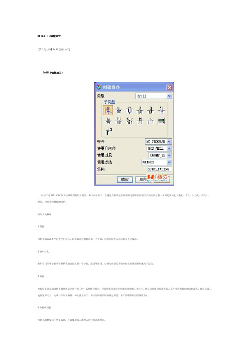 UG Drill (钻削加工)