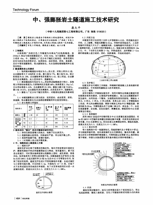 中、强膨胀岩土隧道施工技术研究