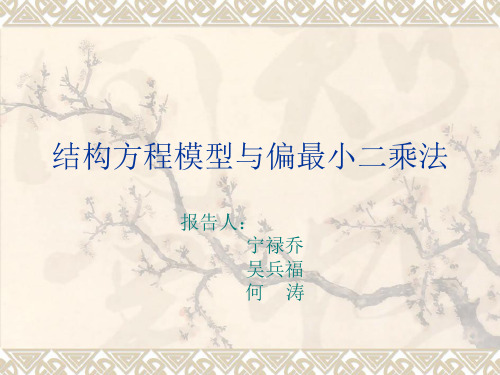 结构方程模型与偏最小二乘法-精品