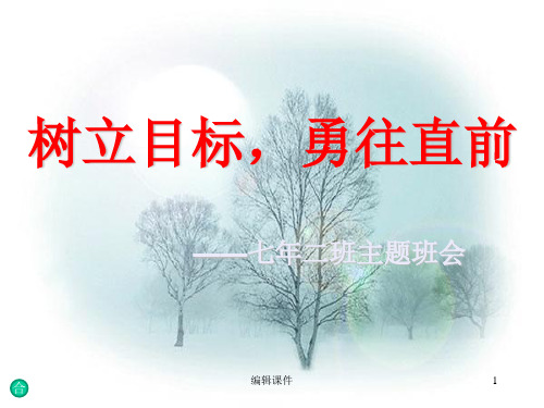 《明确目标主题班会》PPT课件