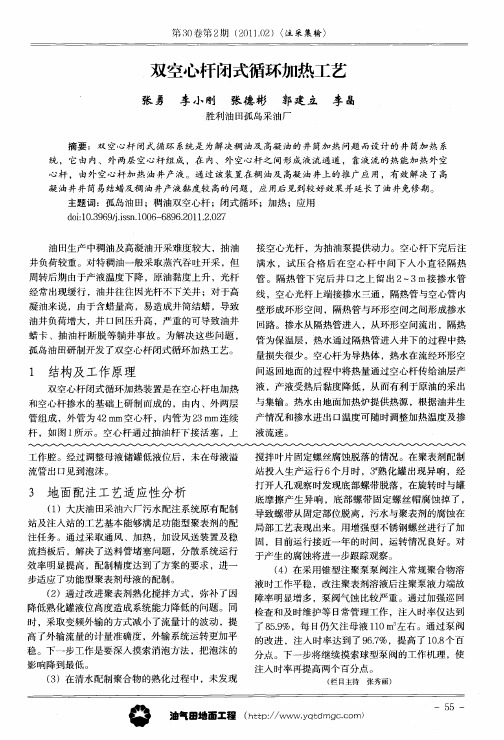 双空心杆闭式循环加热工艺