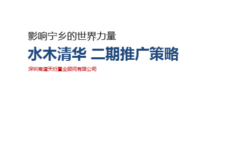 X年水木清华二期推广策略