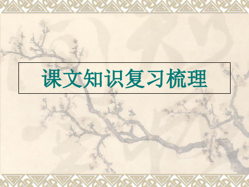 人教版必修三课文知识复习梳理ppt课件
