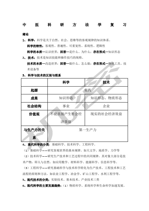 中医科研方法