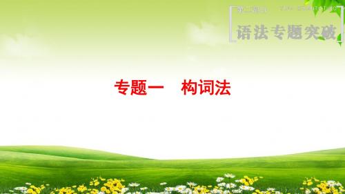 2019年北师版英语高考一轮复习专题1 构词法