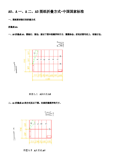 建筑归档图纸的正确折法