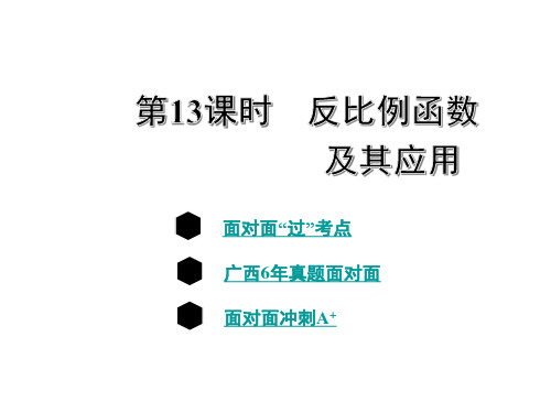 中考数学复习课件—第三单元函数 第13课时  反比例函数及其应用