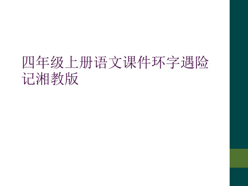 四年级上册语文课件环字遇险记湘教版   