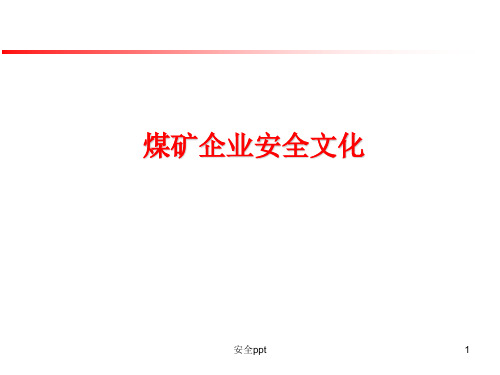 《煤矿企业安全文化》PPT课件