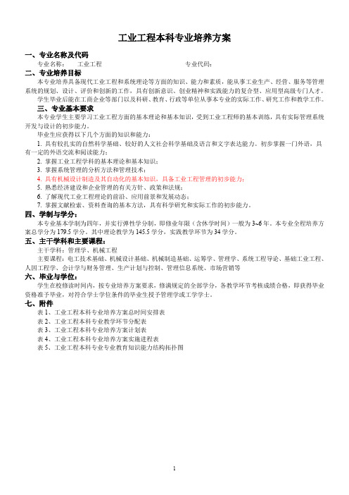 06培养方案(工业工程)