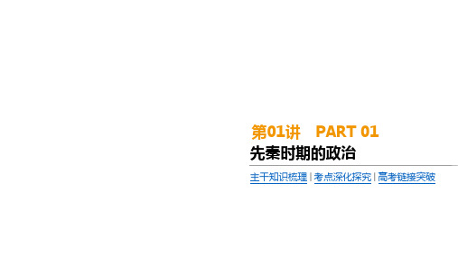 2020届高考一轮复习通史版历史课件：第1单元  第1讲 先秦时期的政治