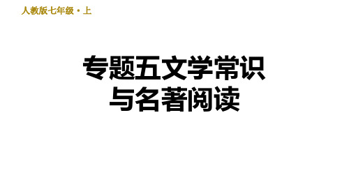 人教部编版七年级语文上册期末专题五  文学常识与名著阅读