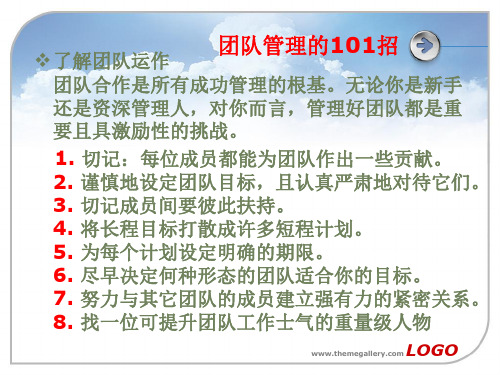 团队管理的101招(PPT14)