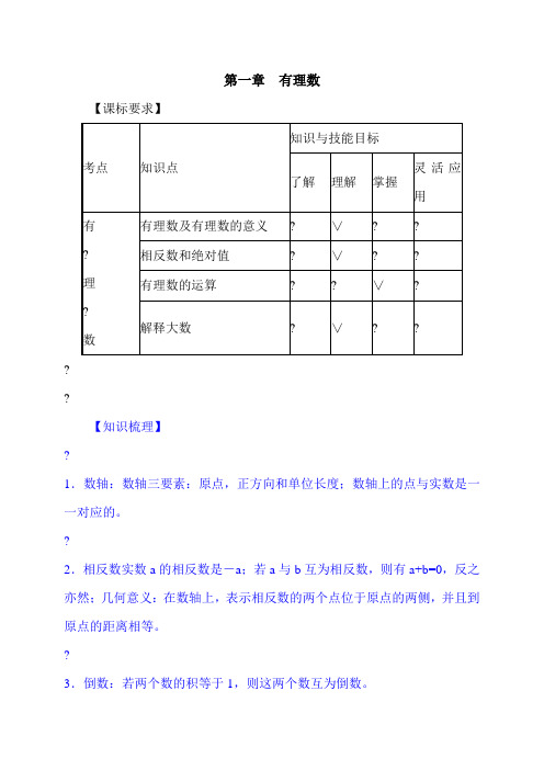 最新初一数学知识点讲解习题附答案大全