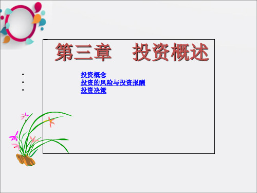 《投资概述》PPT课件