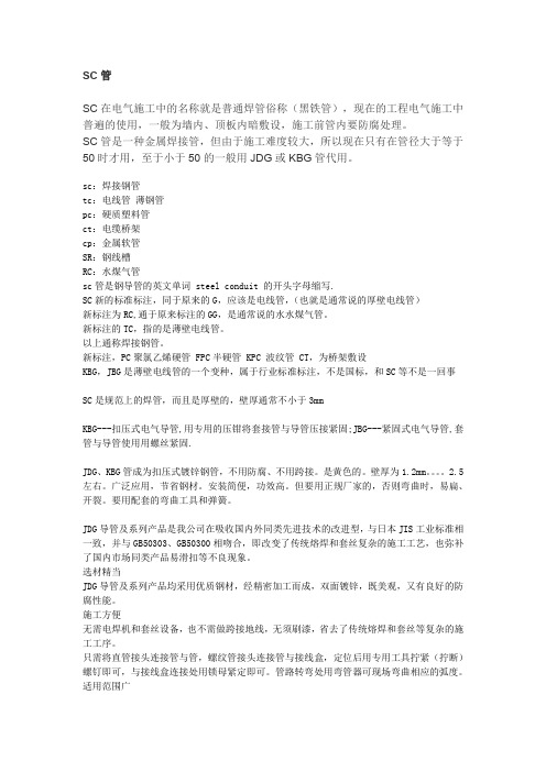 电缆保护管(SC管等)