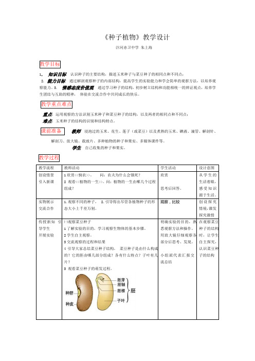 种子的结构教学设计