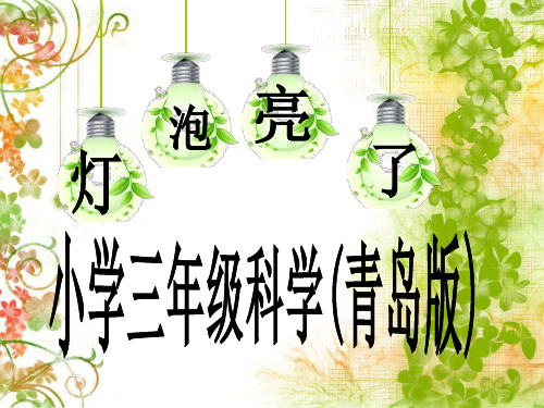 三年级下册科学课件-11灯泡亮了  ｜青岛版(六年制)       (共21张PPT)