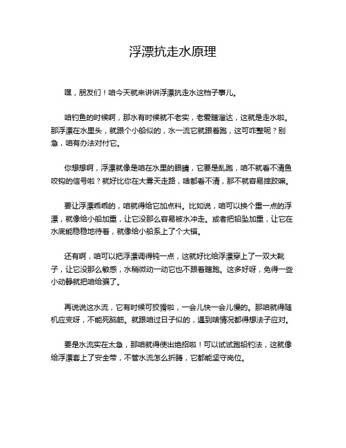 浮漂抗走水原理